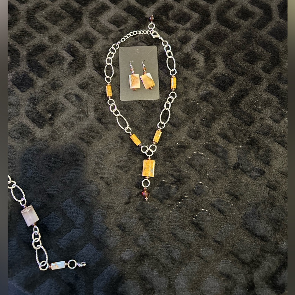 Park Lane ‘Naturale’ Genuine Quartz Necklace Bracelet & Earring Set - Picture 14 of 15